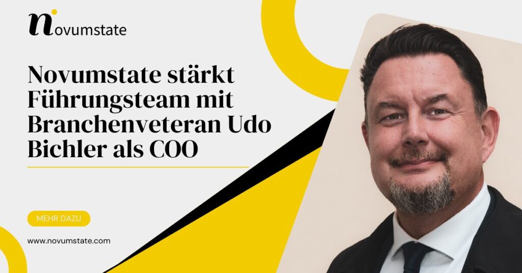 Novumstate stärkt Führungsteam mit Branchenveteran Udo Bichler als COO